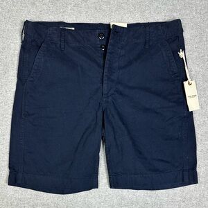 Oobe Brand Shorts Mens 32 Navy Blue‎ Classic Fit Button Chino Casual Summer New